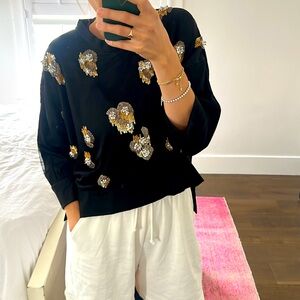 Rachel Comey hand beaded top- size 6- fits like a Medium